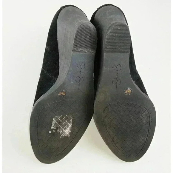 Jessica Simpson Women's Black Suede/Leather Wedge Slip On Boots size 10M - Picture 6 of 8